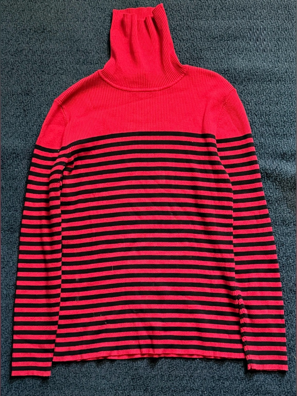 Liz Claiborne Red Ribbed Knit Sweater
